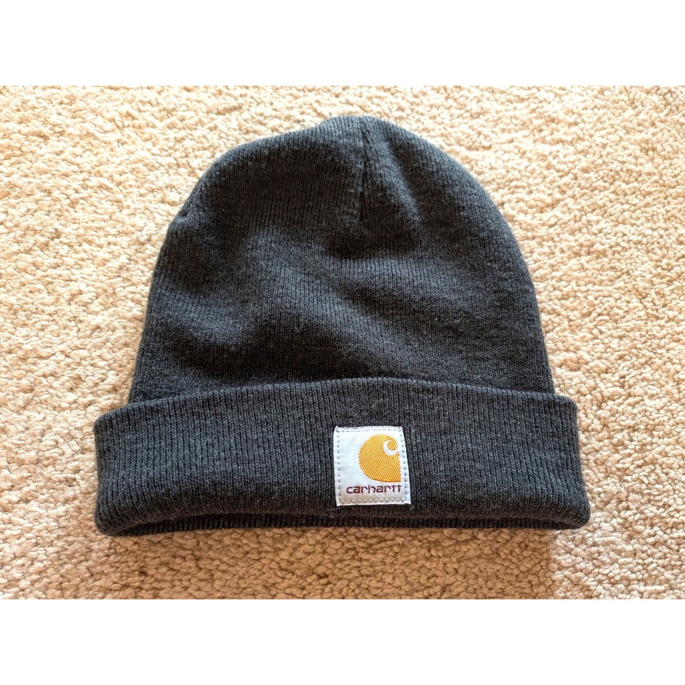 Carhartt Acrylic Watch Hat Charcoal Gray Rib Knit Beanie
